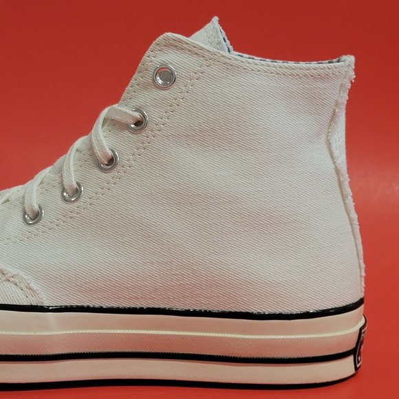 Converse Chuck 70 Hi 'Summer Denim' 171892C White/Egret/Black Size Men's 9.5 - Picture 11 of 12